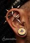 9693 ear project (industrial piercing_triple vertical helix piercing_tragus piercing_stretch lobe piercing) piercing ucha